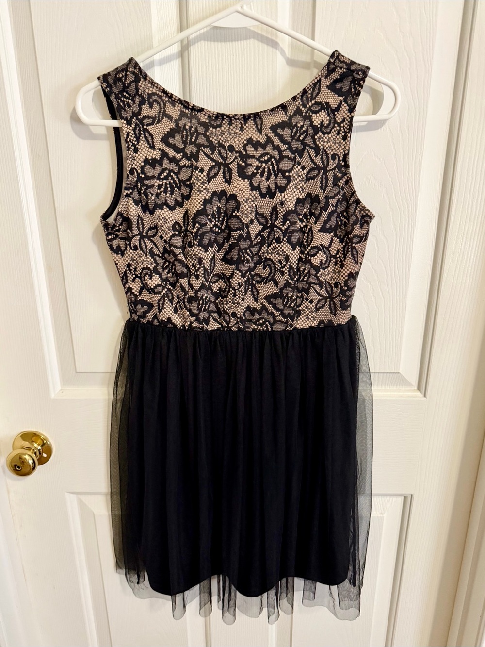 American Rag Dress- Black Lace Bodice with Tulle Skirt